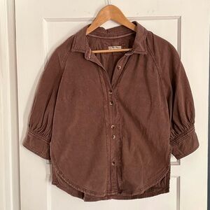We the Free Button-down | Chocolate Lava | Large